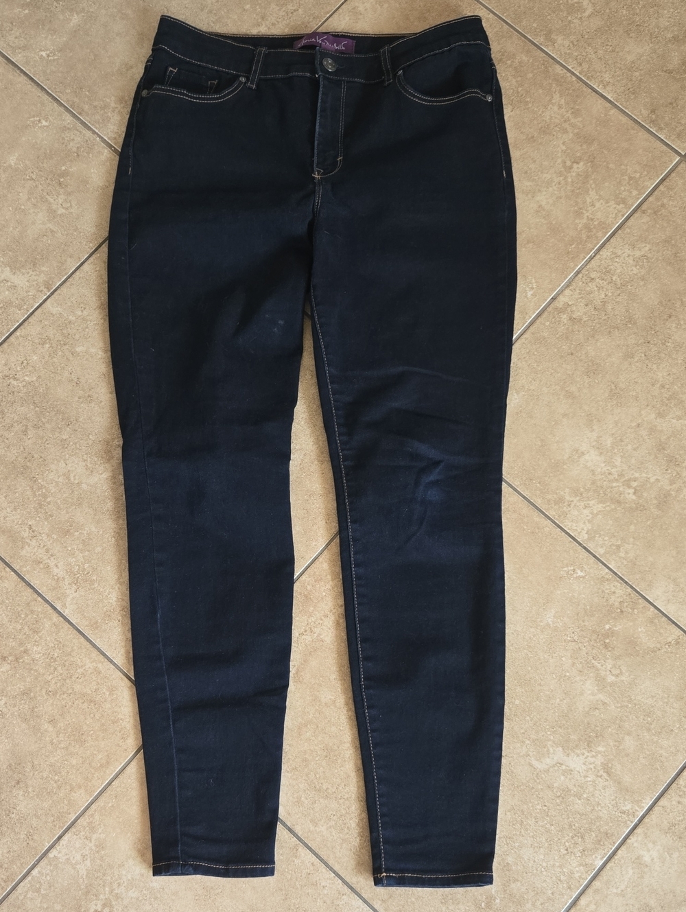 Gloria Vanderbilt Dark Blue Skinny Jeans Stretch 12